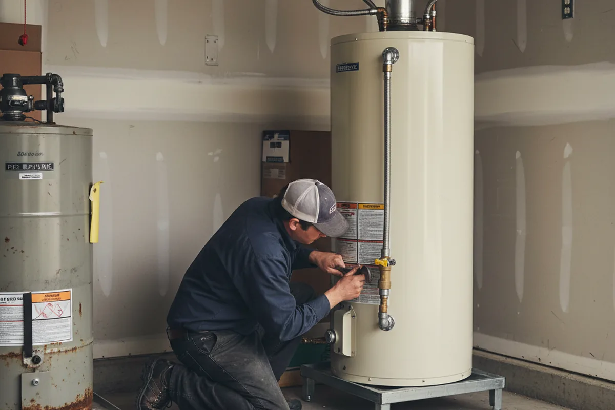 Water heater and shutoff valve replacement in Robertsville